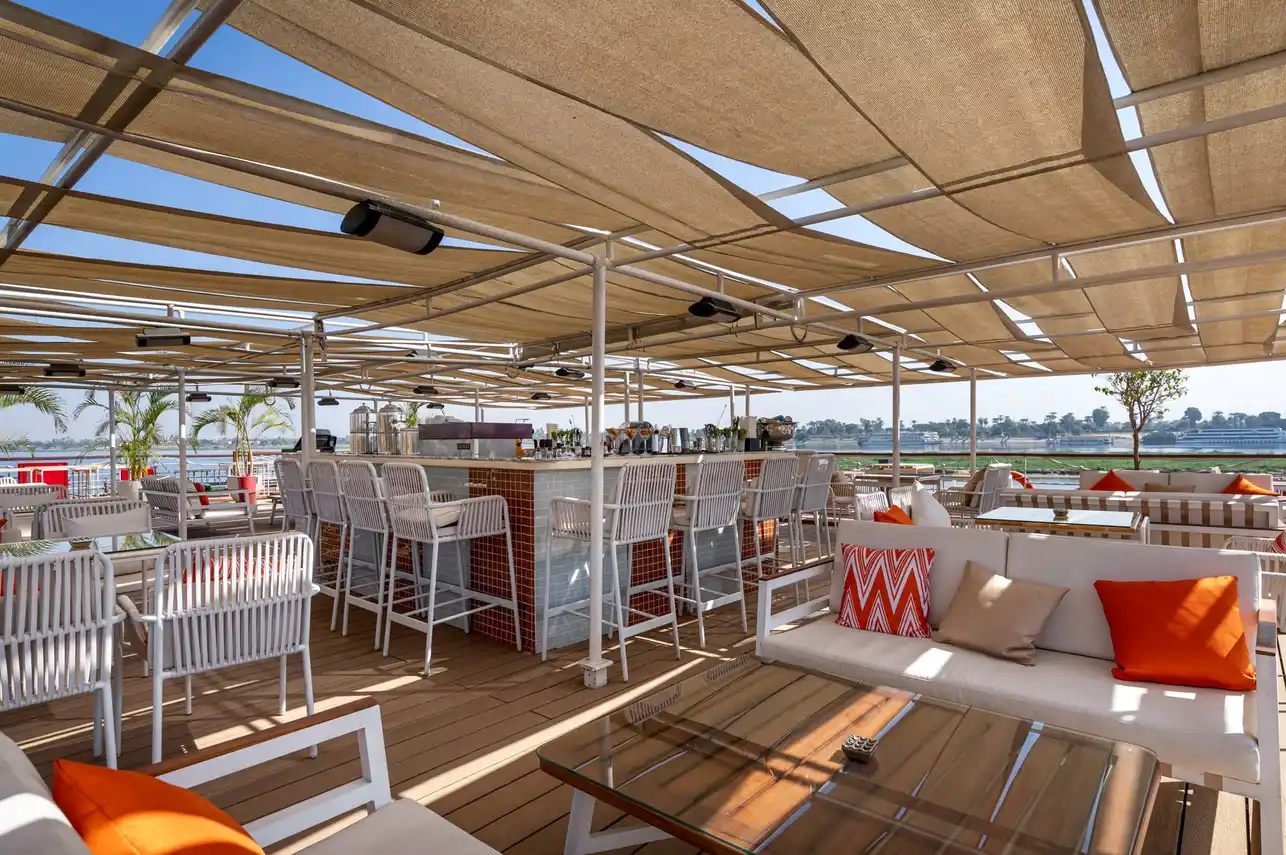 Sun deck of the Grand Mandarine Nile Cruise Nile cruise